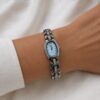 Candino Oval Watch with Stones (Silver)