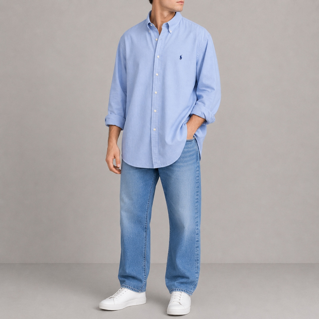 800051.2 Ralph Lauren Shirt | XXL Men's | Light Blue - Image 1